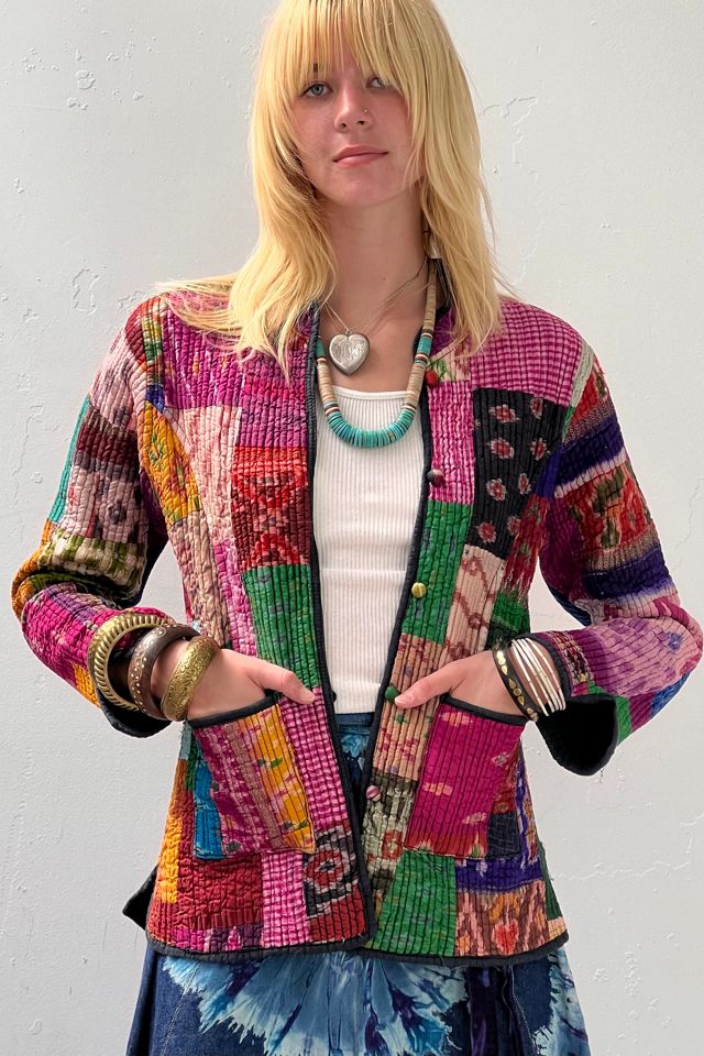 Vintage Silk Patchwork Reversible Jacket Selected by Anna Corinna