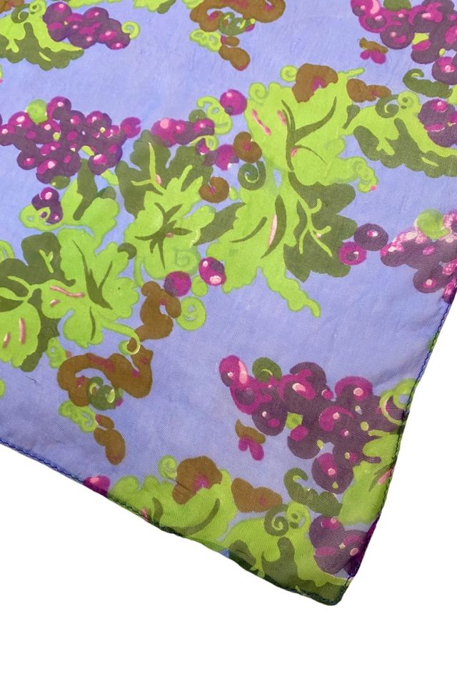 1970s Vintage All Over Grape Scarf Selected by BusyLady Baca & The Goods #1