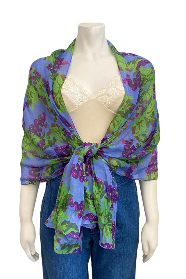 1970s Vintage All Over Grape Scarf Selected by BusyLady Baca & The Goods #2