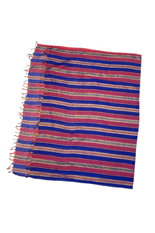 1980s Vintage Metallic Thread Stripe Rayon Scarf Selected by BusyLady Baca & The Goods