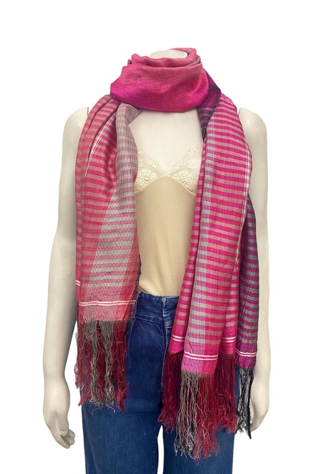 1980s Vintage Woven Rayon Jumbo Scarf Selected by BusyLady Baca & The Goods #3