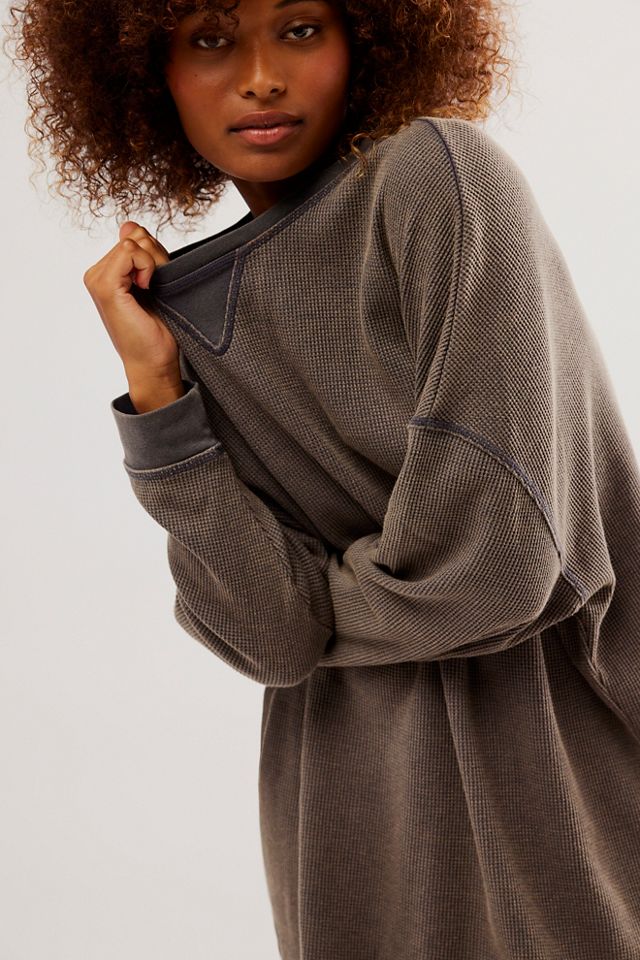 We The Free Midnight Pullover at Free People in Espresso Combo, Size: XL, £148.00