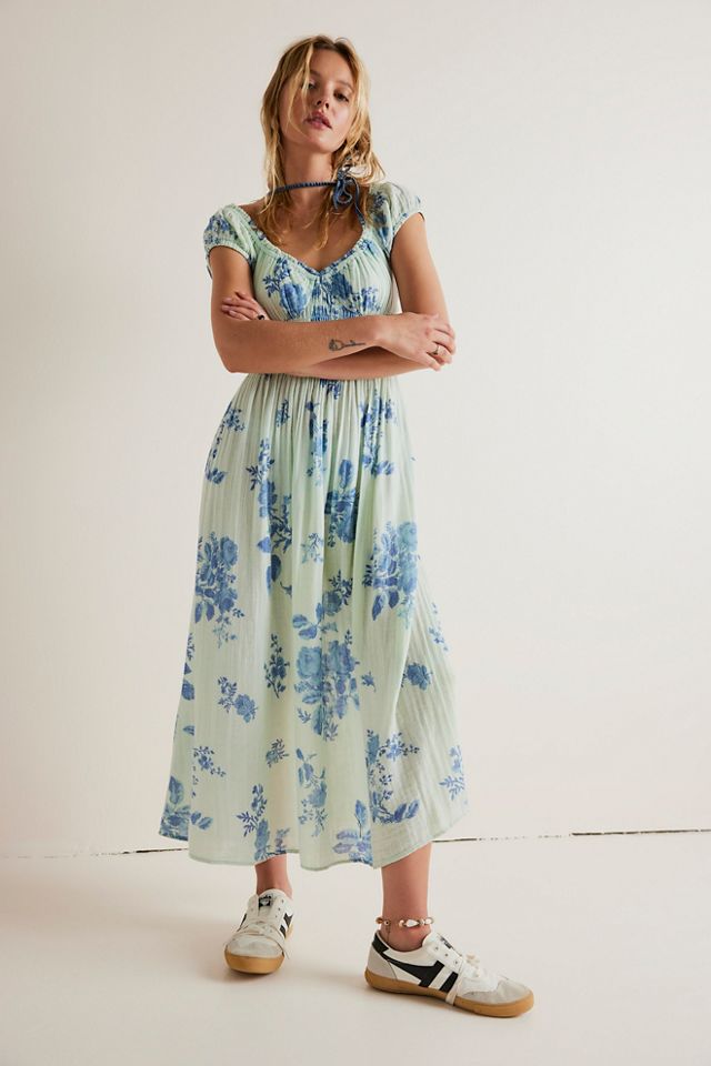 Free people outlet floral midi dress