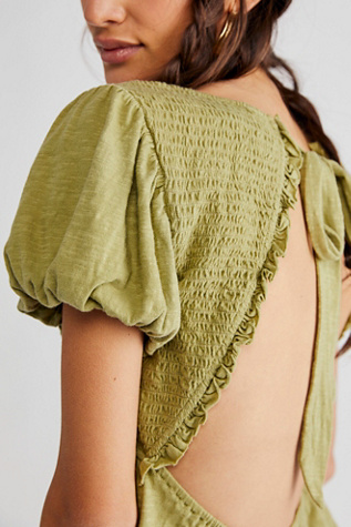 Free People Charlotte Top In Moss Stone
