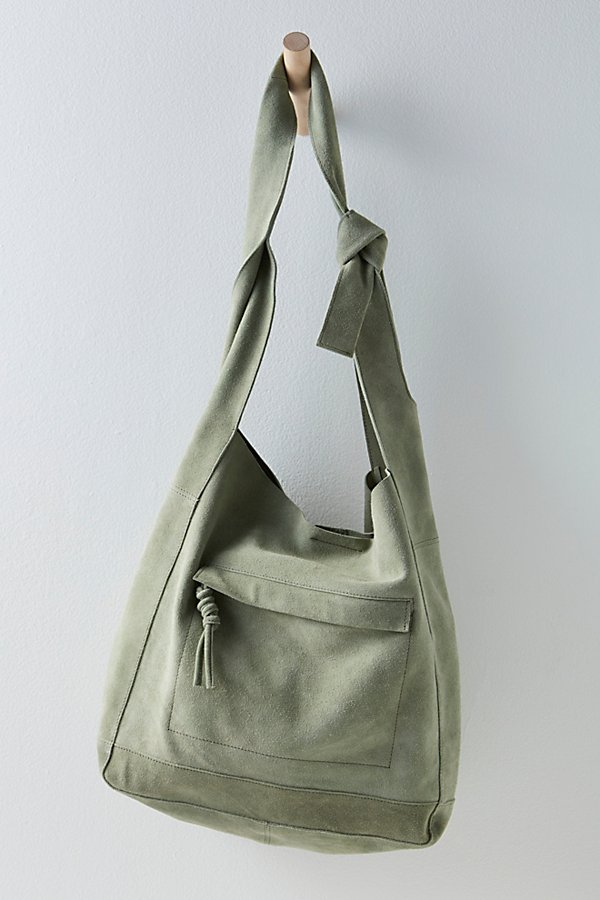 Free People Jessa Suede Carryall In Faded Fatigue