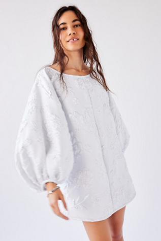 Arianne Elmy Good Luck Dress at Free People in All White, Size: Medium