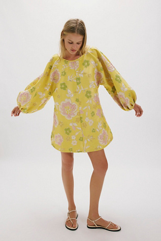 Arianne Elmy Good Luck Dress at Free People in Yellow, Size: S