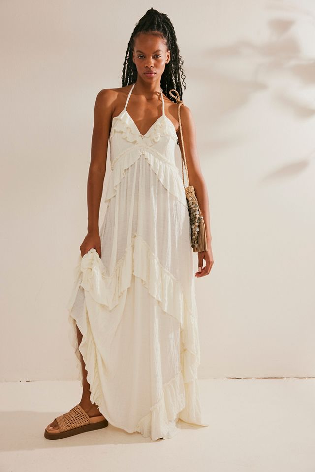 Free people hotsell white maxi