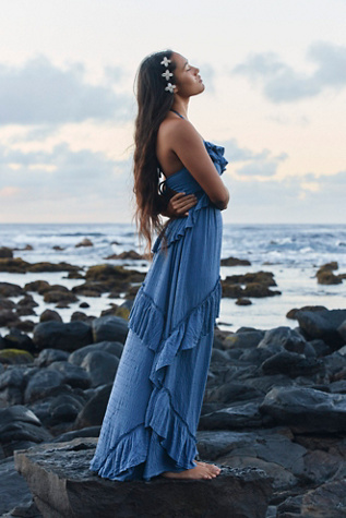 Santa Luz Maxi Dress by free-est at Free People in Blue, Size: S