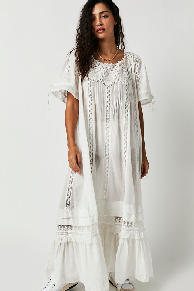 FREE PEOPLE BOHO WHITE MAXI DRESS (o) - Dresses