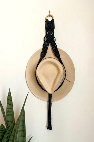 I Would Rather Knot Macrame Hat Hanger