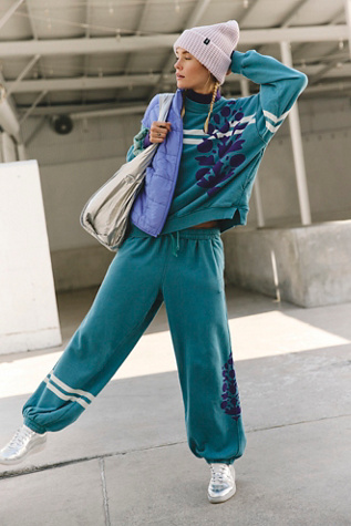 All Star Logo Pants by FP Movement at Free People, Midnight Jade Combo, XL