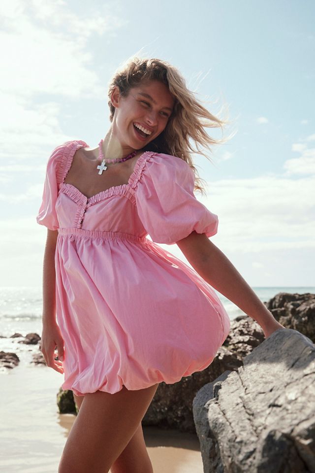 Never Fully Dressed color block mini dress in red and pink