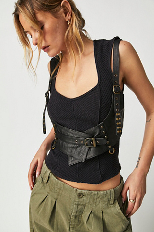 Hollis Studded Harness by FP Collection at Free People in Black, Size: Medium