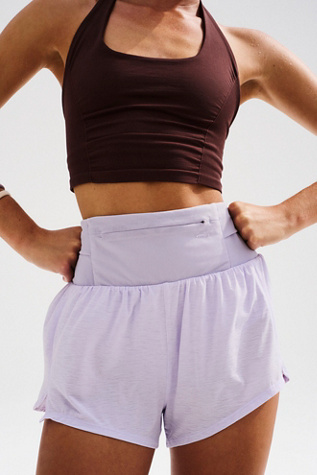 Tempo Light as Air Run Shorts by FP Movement at Free People, Lavender Shadow, XL