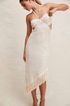 anna sui crochet dress ANNA SUI Floral Crochet Lace Overlay Silk Dress 2013 Size 2 EUC