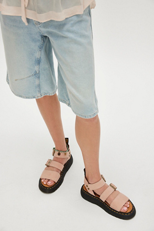 Dr. Martens Gryphon Quad Platform Sandals at Free People in Pink, Size: US 9