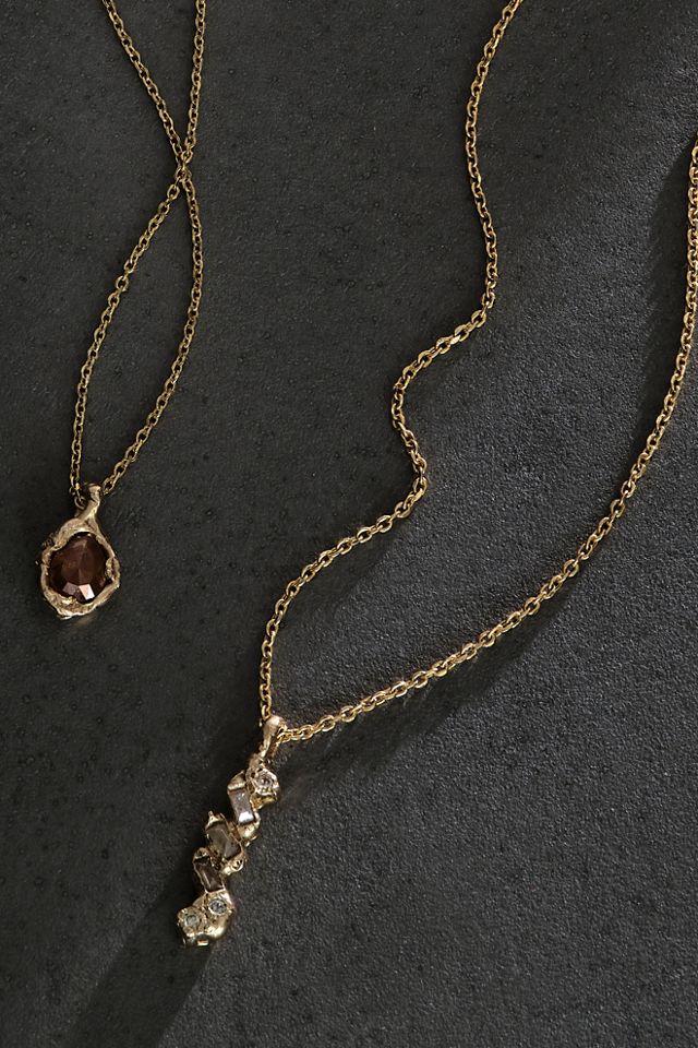 Ellis Mhairi Cameron Mixed Cut Diamond Scatter Pendant Necklace