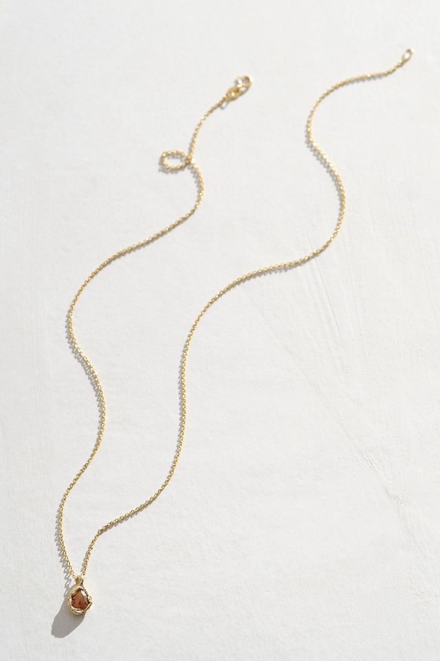 Ellis Mhairi Cameron Apricot Diamond Pendant Necklace #1
