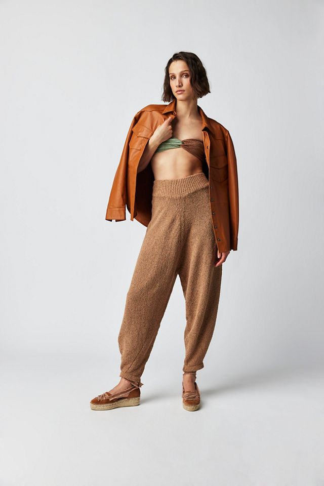 Pantalon en maille de coton mélangé Almond Zulu & Sephyr #1