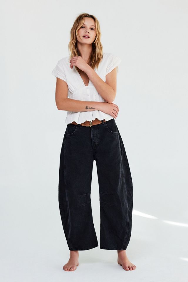 We The Free Good Luck Mid-Rise Barrel Jeans | Free People