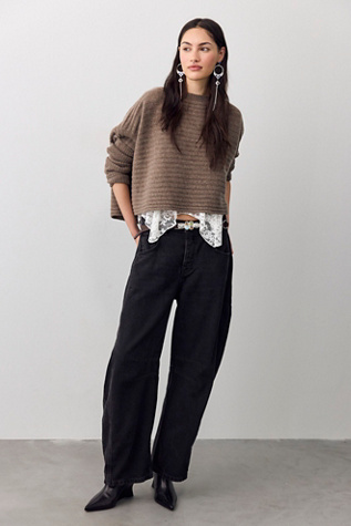 We The Free Good Luck Mid-Rise Barrel Jeans