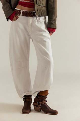 We The Free Good Luck Mid-Rise Barrel Jeans
