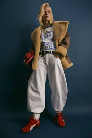 We The Free Good Luck Mid-Rise Barrel Jeans