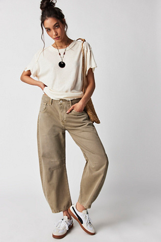We The Free Good Luck Mid-Rise Barrel Jeans