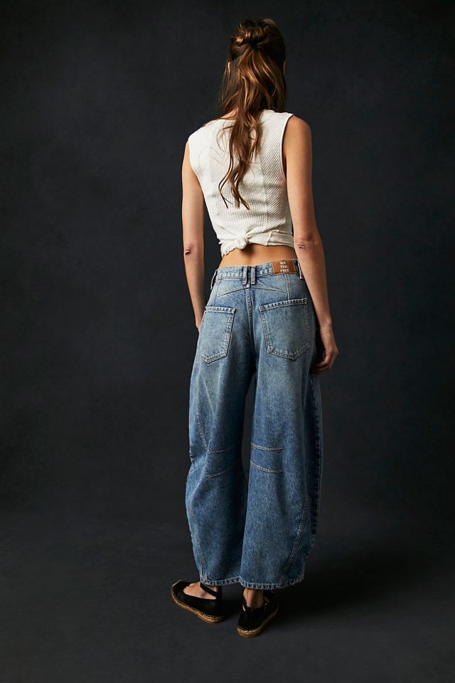 Free People: Good Luck Mid Rise Barrel Jean in Milk – Piper & Scoot