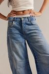 We The Free Good Luck Mid-Rise Barrel Jeans