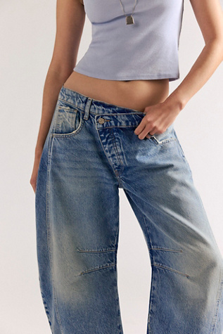 Jeans barrel taille mi-haute We The Free Good Luck