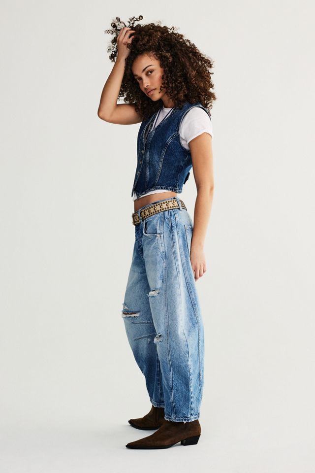 Free People: Good Luck Mid Rise Barrel Jean in Milk – Piper & Scoot