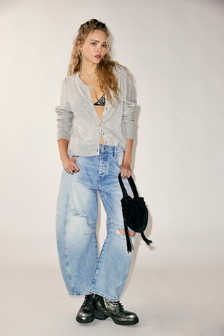 We The Free Good Luck Mid-Rise Barrel Jeans