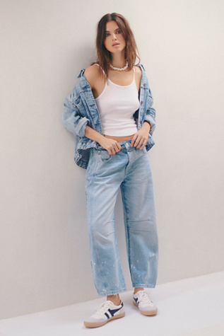 We The Free Good Luck Mid-Rise Barrel Jeans