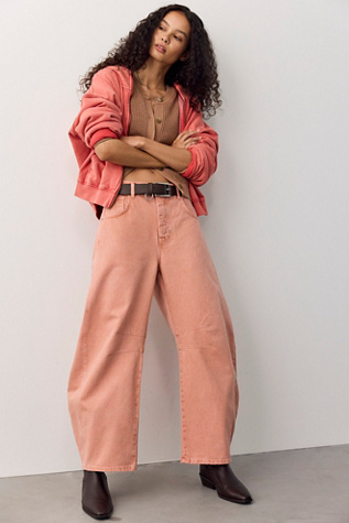 We The Free Good Luck Mid-Rise Barrel Jeans