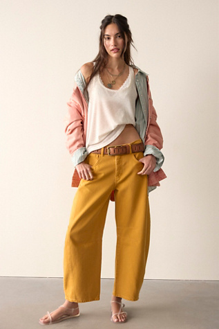 We The Free Good Luck Mid-Rise Barrel Jeans