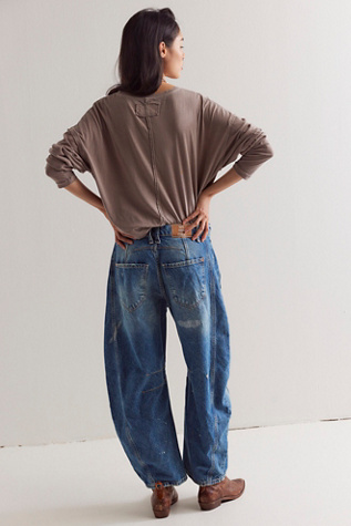 We The Free Good Luck Mid-Rise Barrel Jeans
