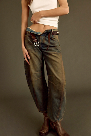 We The Free Good Luck Mid-Rise Barrel Jeans