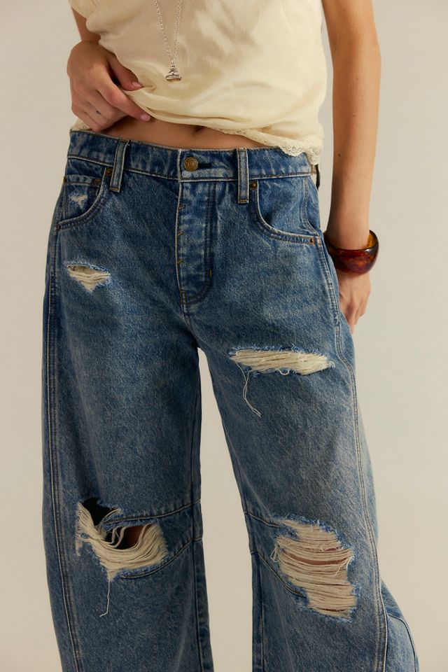 Free People - Good Luck Mid Rise Barrel Jeans main image 0