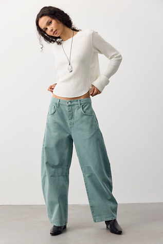 We The Free Good Luck Mid-Rise Barrel Jeans