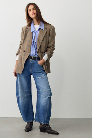 We The Free Good Luck Mid-Rise Barrel Jeans