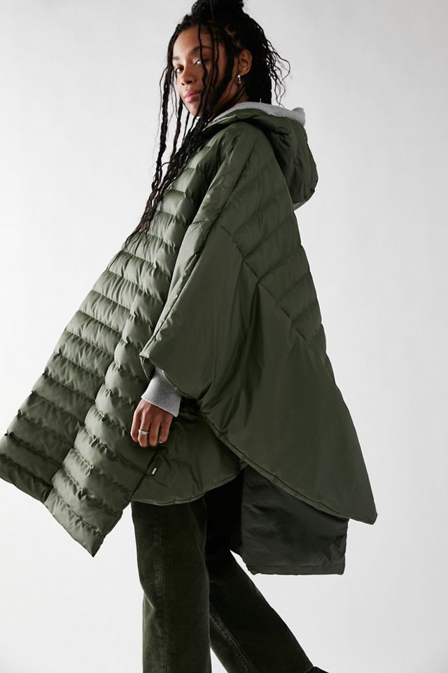 Puffer cape outlet coat