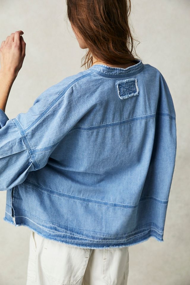 Jude Denim Pullover Free People
