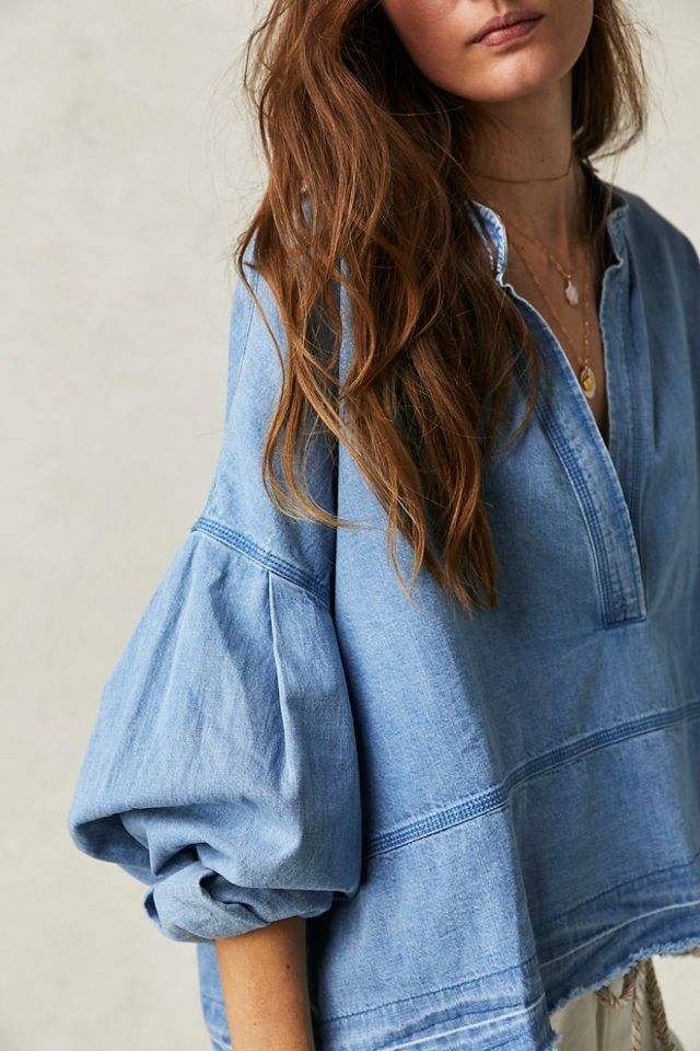 Jude Denim Pullover Free People