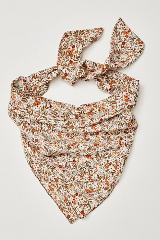 Honey Hair Scarf By Curried Myrrh At Free People In Chestnut