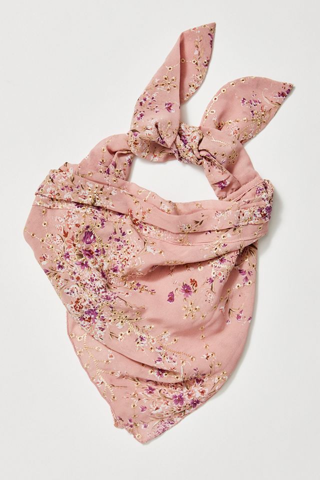 Free People Honey Hair Scarf Pink Rosemade 17 Solid Colors Women Head Wrap Hair Scarf Turban  main image 2