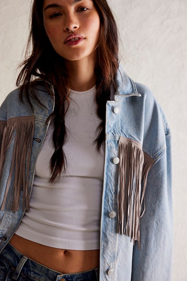 Free people fringe jacket best sale