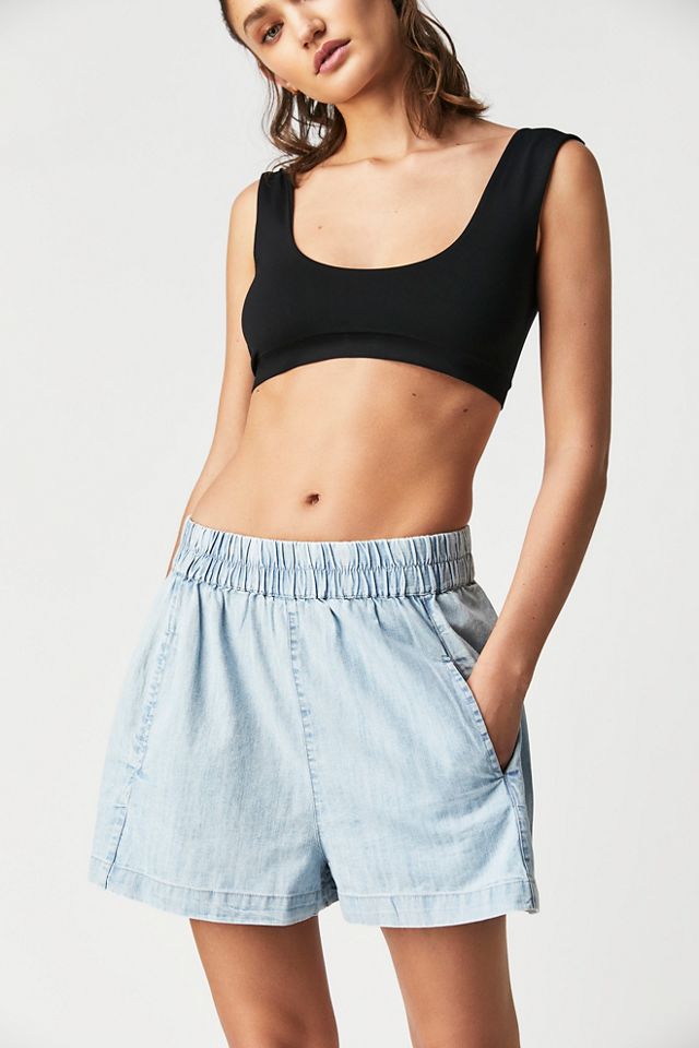 We The Free Get Free Chambray Pull-On Shorts #3