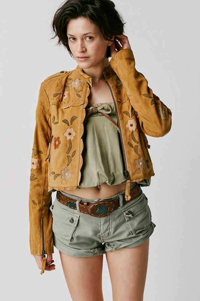 Veste motarde en daim Honeybuzz #5